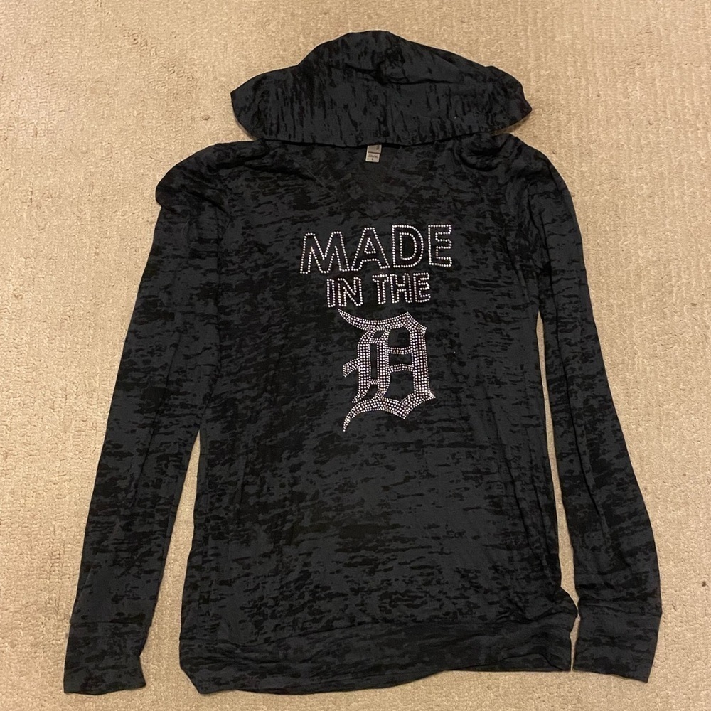 Light weight dark blue/black long sleeve with hood